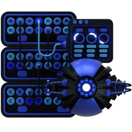Robot Server  3D Icon
