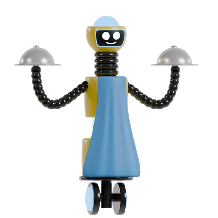 Serveur robot  3D Icon