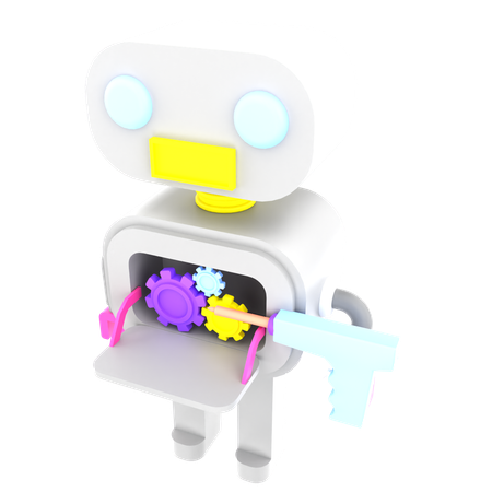 Robot Service  3D Icon
