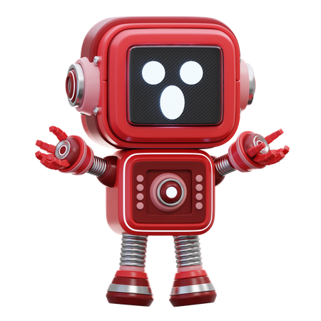 Robot Shocked  3D Icon