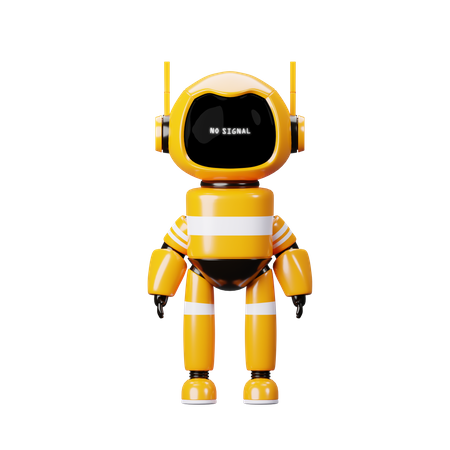 Robot Sleep  3D Illustration