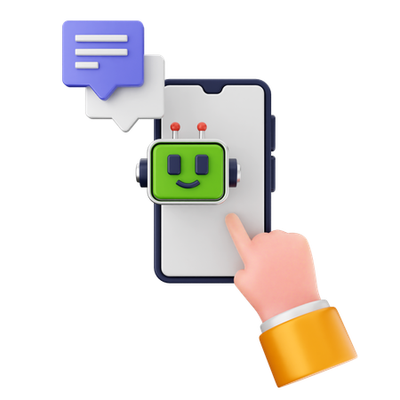 Robot-smartphone  3D Icon