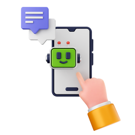 Robot-smartphone  3D Icon