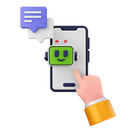 Robot Smartphone  3D Icon