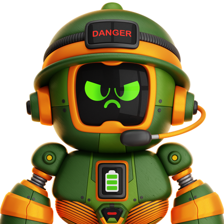 Robot soldat  3D Icon