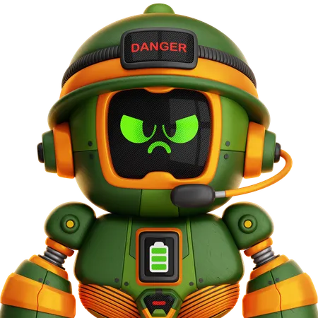 Robot soldat  3D Icon