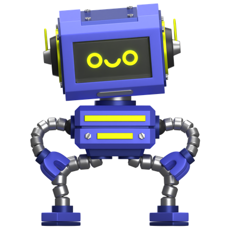 Robot Stretching  3D Icon