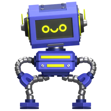 Robot Stretching  3D Icon