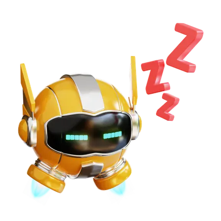 Dormir robot  3D Illustration