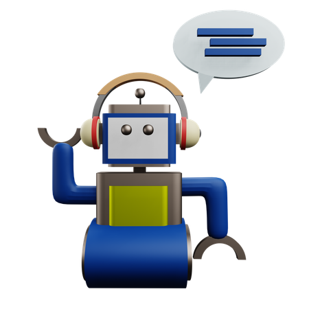 Robot Support  3D Icon