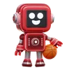 robot tenant un ballon de basket