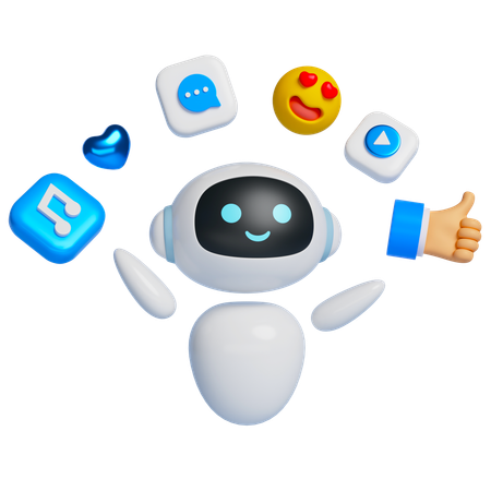 Robot That Recommends Audiovisual Media  3D Icon