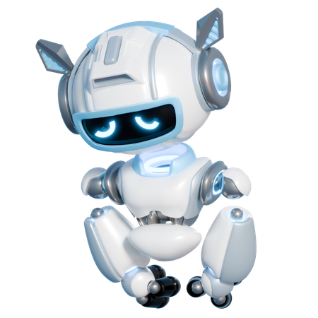 ROBOT TIRED  3D Illustration