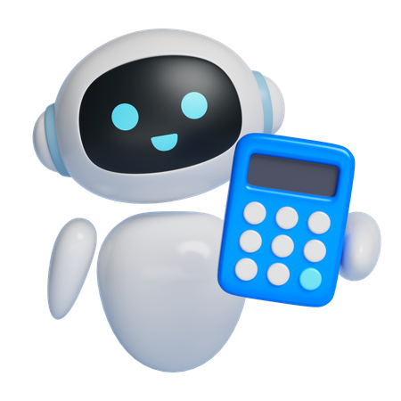 あなたの財務管理を支援するロボット  3D Icon