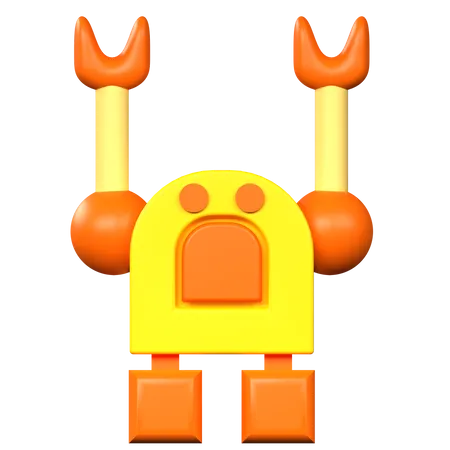 Robot Toy 3 D Icon Suitable For Toy And Kids Design 3D Icon