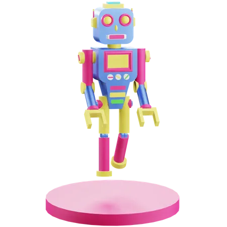 3 D Render Kids Toy Robot Illustration On Transparent Background 3D Icon