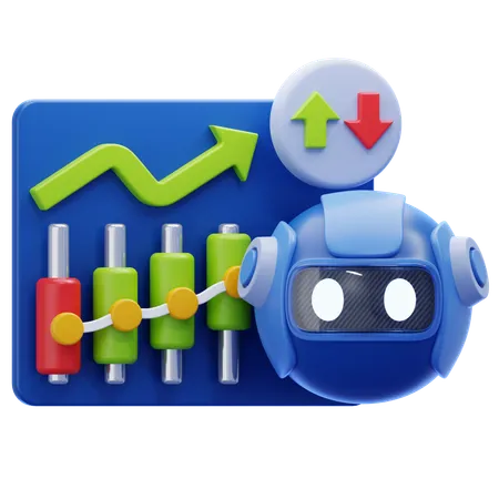 Robot Trading  3D Icon