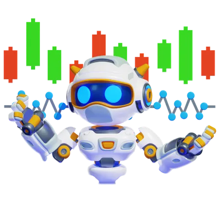 ROBOT TRADING  3D Illustration