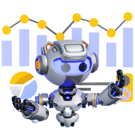 ROBOT TRADING  3D Illustration