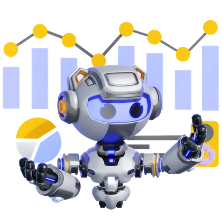 ROBOT TRADING  3D Illustration