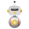 robot trading 3d logo