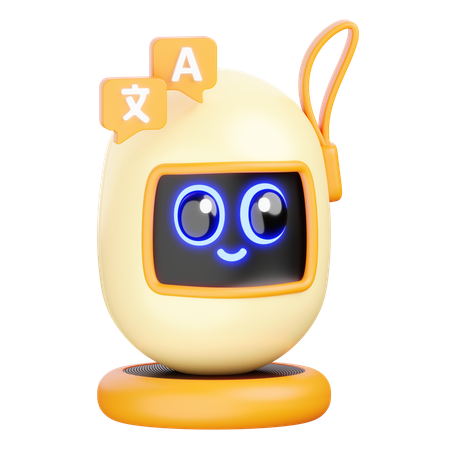 Robot traductor de idiomas  3D Icon