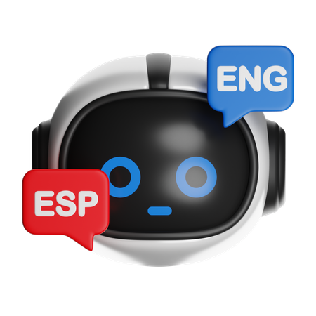 Bot traductor de inglés y español  3D Icon