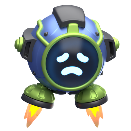 Robot triste  3D Icon