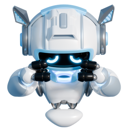 Robot triste  3D Illustration