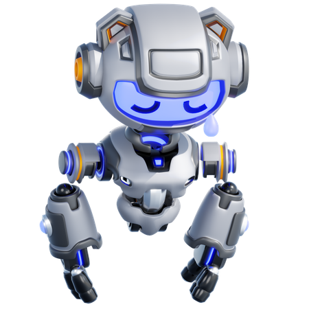 Robot triste  3D Illustration