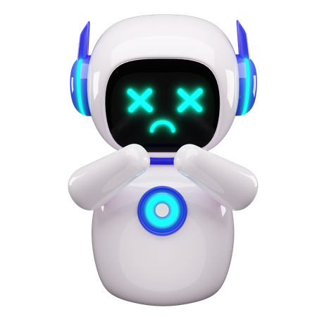 Robot triste  3D Icon