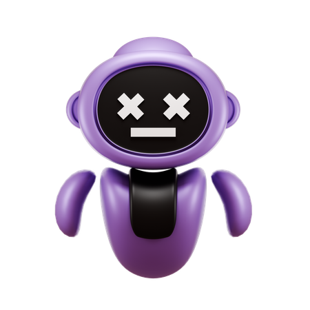 Robot triste  3D Icon