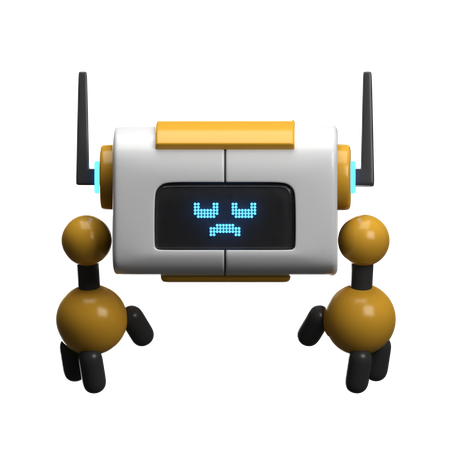 Robot triste  3D Illustration