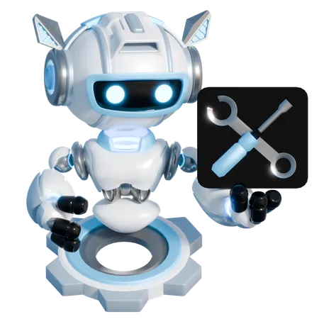 ROBOT TROUBLESHOOTING  3D Illustration