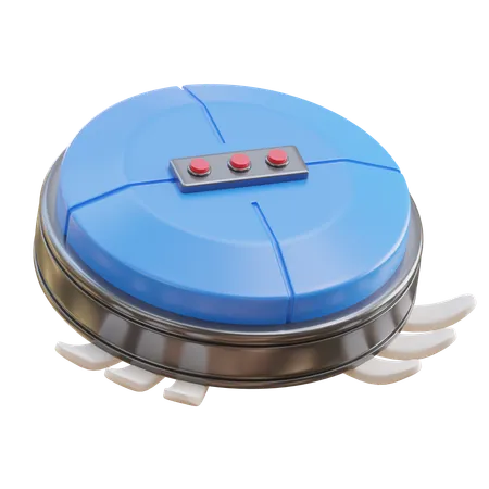 Robot Vacuum Cleaner  3D Icon