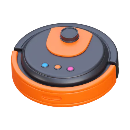 Robot Vacuum Cleaner  3D Icon