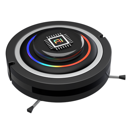 Robot Vacuum Cleaner  3D Icon