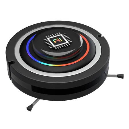 Robot Vacuum Cleaner  3D Icon