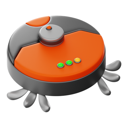 Robot Vacuum Cleaner  3D Icon