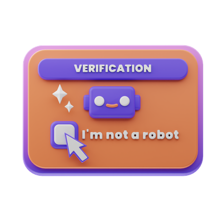 Robot Verification 3D Icon