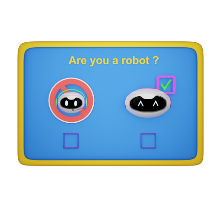 Robot Verification  3D Icon