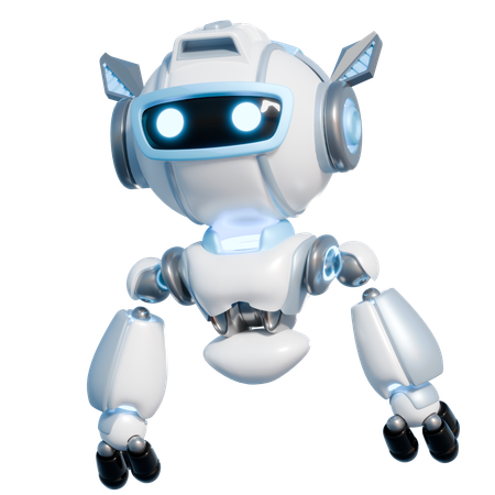 Robot volando  3D Illustration