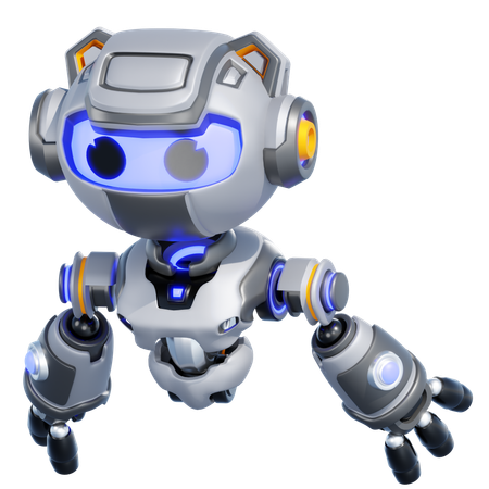 Robot volando  3D Illustration