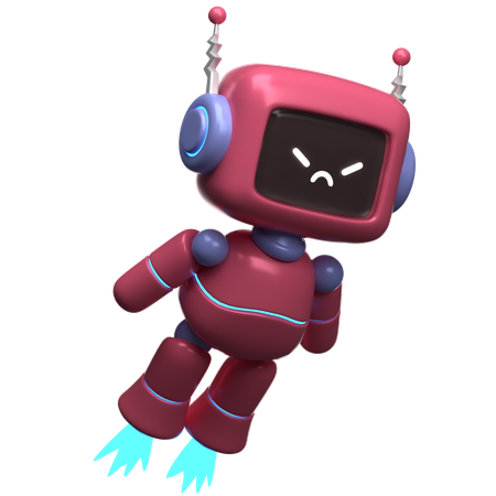 Robot volant  3D Illustration