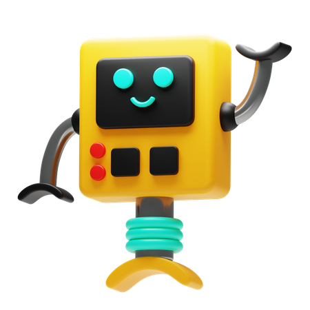 Robot Waiter  3D Icon