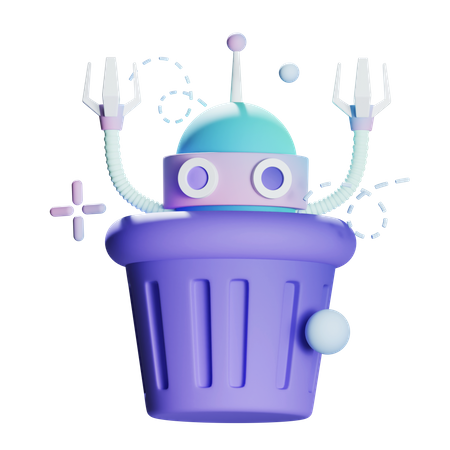 Robot Waste  3D Icon