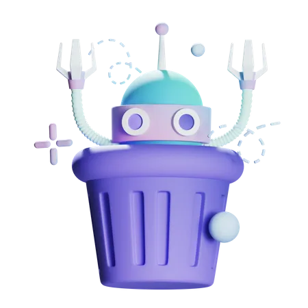 Robot Waste  3D Icon