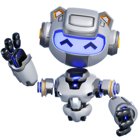 ROBOT WAVING HI  3D Icon