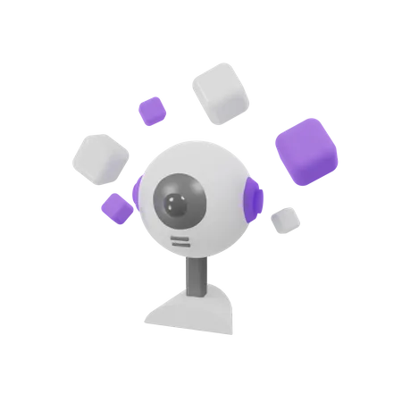 Robot Webcam VR  3D Illustration