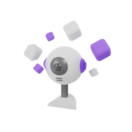 Robot Webcam VR  3D Illustration